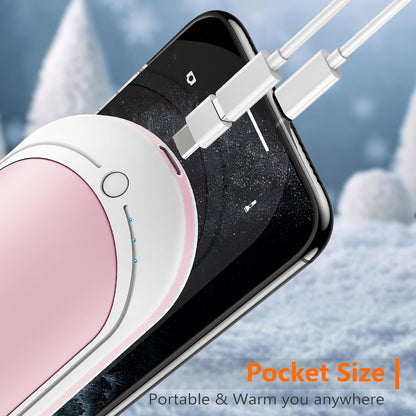 "Portable Rechargeable Hand Warmer with Double-Sided Heating - Perfect Winter Gift!"