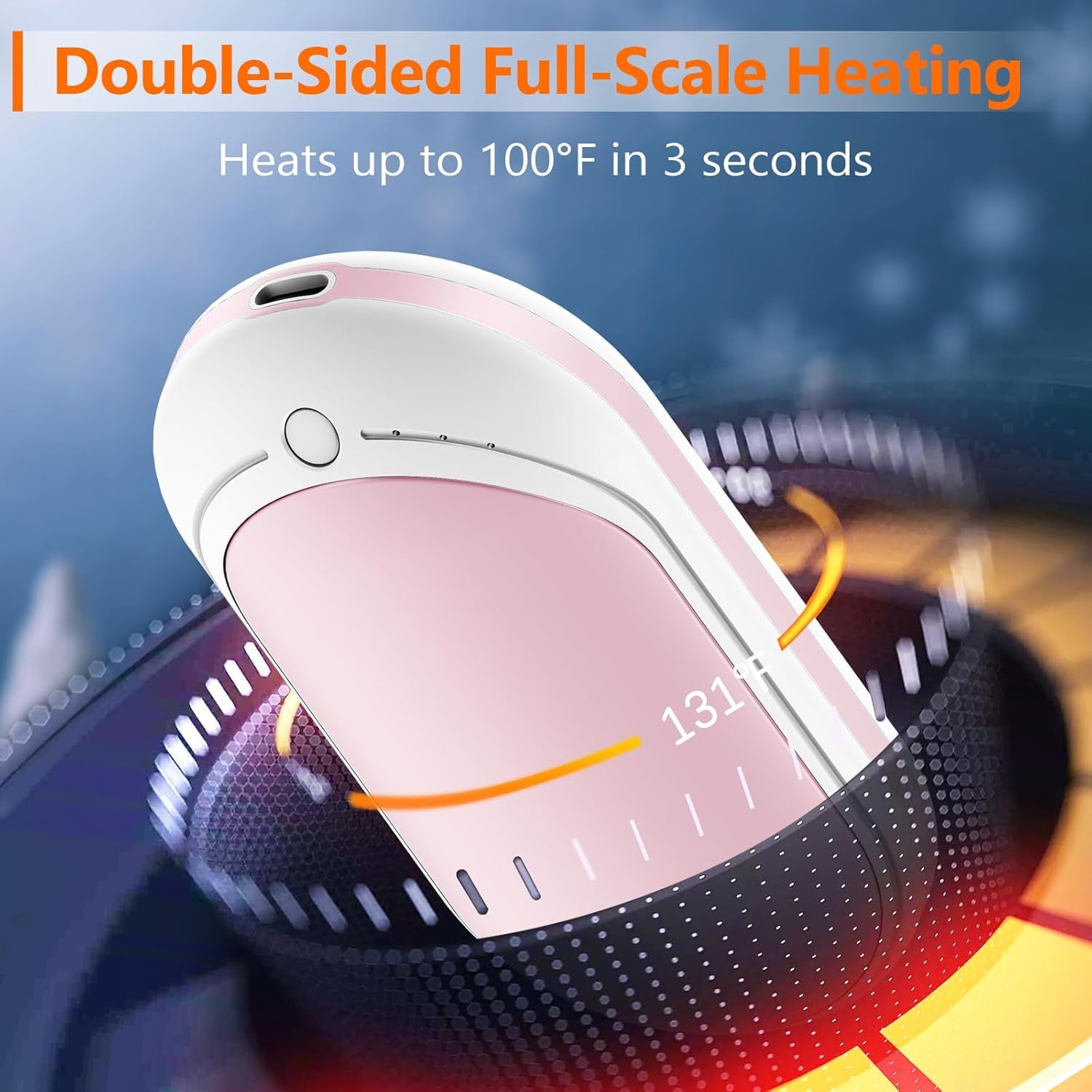 "Portable Rechargeable Hand Warmer with Double-Sided Heating - Perfect Winter Gift!"