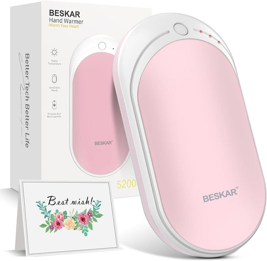 "Portable Rechargeable Hand Warmer with Double-Sided Heating - Perfect Winter Gift!"