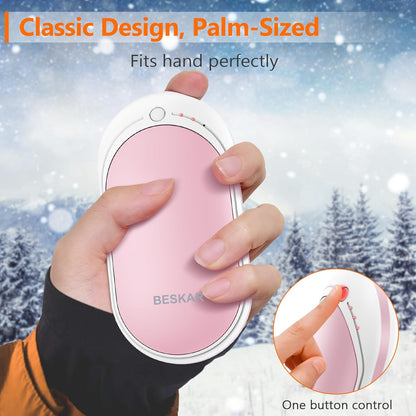 "Portable Rechargeable Hand Warmer with Double-Sided Heating - Perfect Winter Gift!"